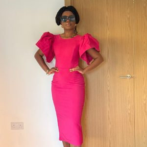 UMU midi dress in Pink