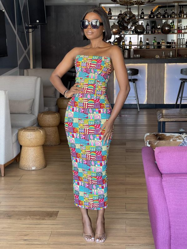 OSUN bustier midi dress - Image 4