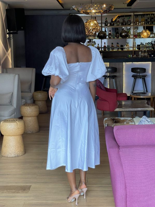 AMANZA midi dress in white - Image 5