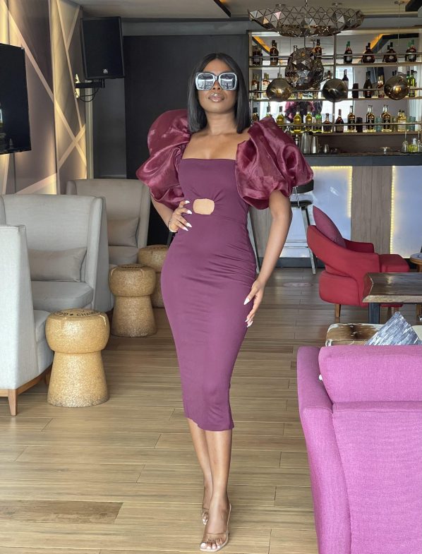 GINA midi in Burgundy - Image 2