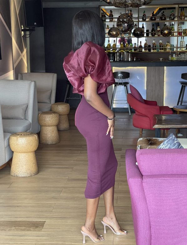GINA midi in Burgundy - Image 4