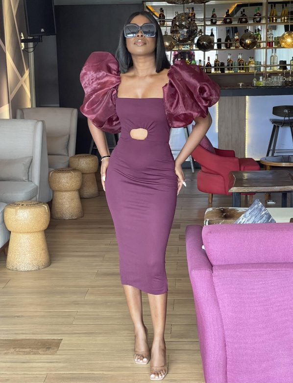 GINA midi in Burgundy - Image 3