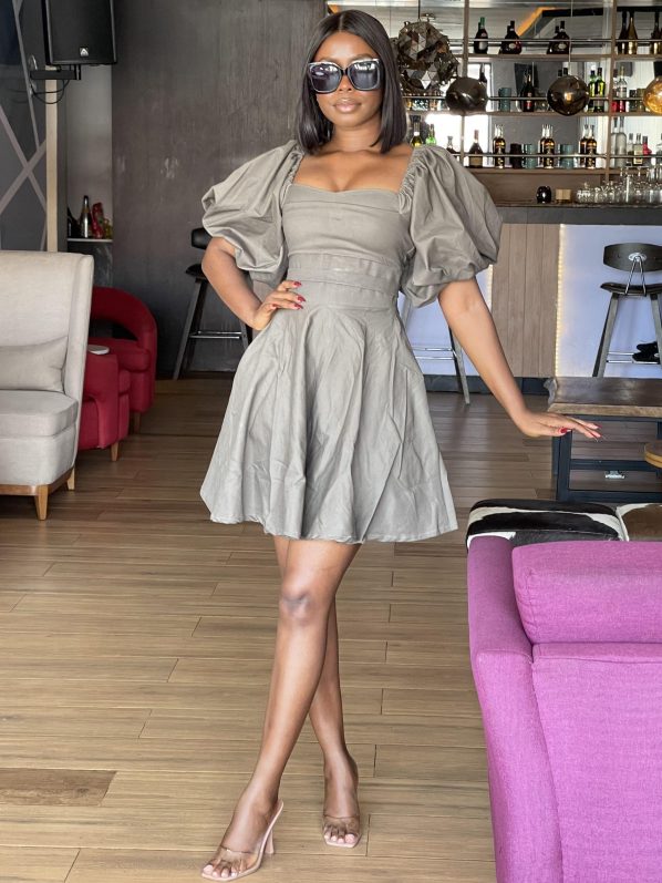 AMANZA mini dress in Grey