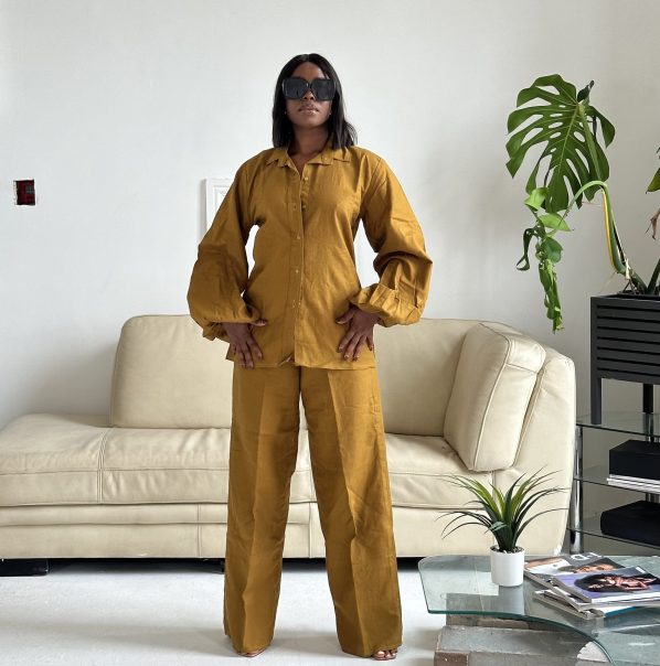 EHIOSU pants set in Gold - Image 2