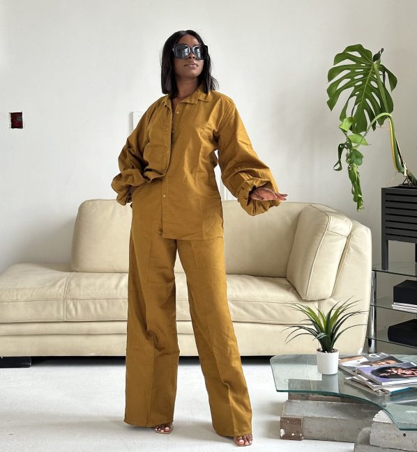 EHIOSU pants set in Gold - Image 3