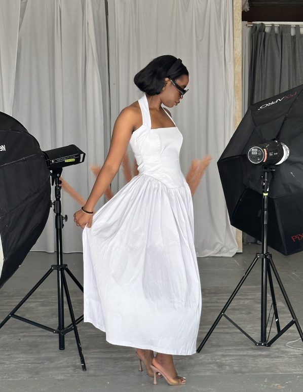 AGHO midi dress in white - Image 3