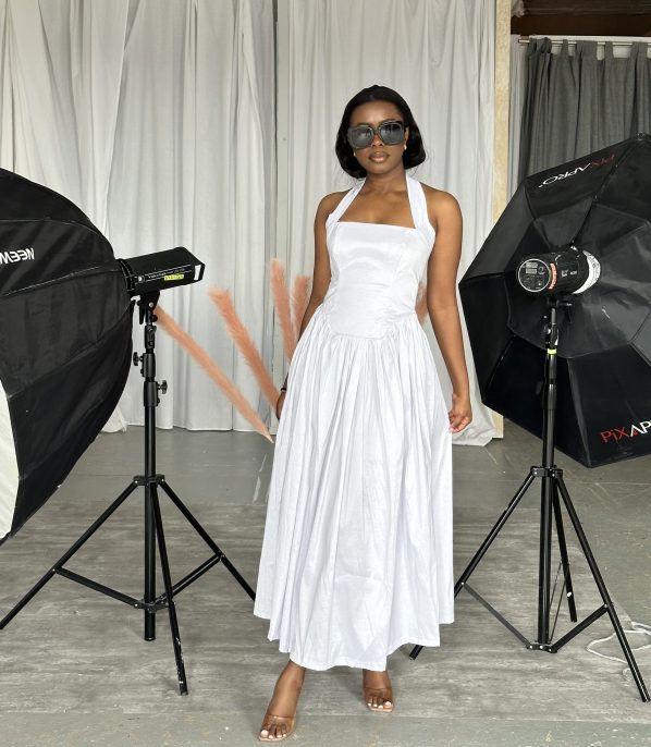 AGHO midi dress in white - Image 2