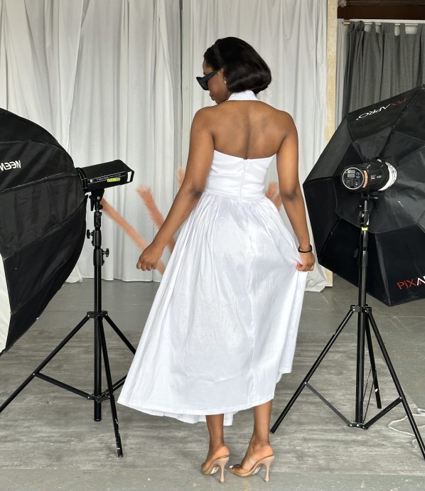 AGHO midi dress in white - Image 5