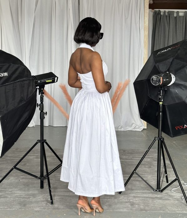 AGHO midi dress in white - Image 4
