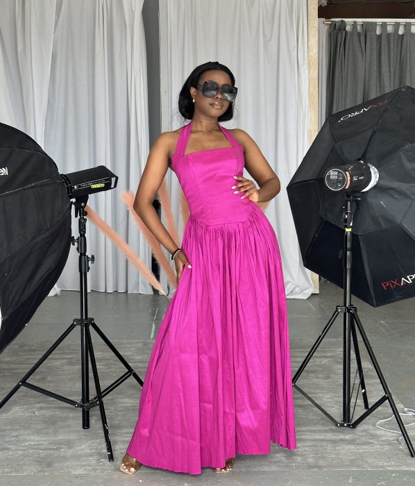 AGHO maxi dress in pink