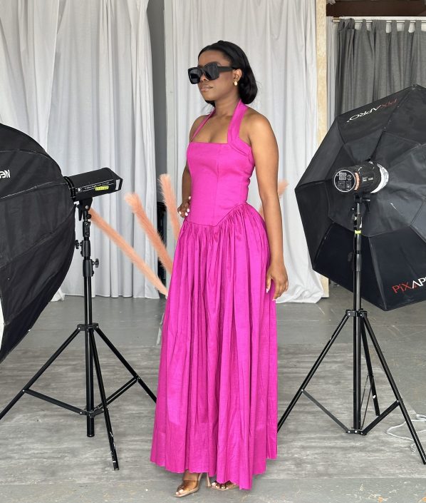 AGHO maxi dress in pink - Image 4