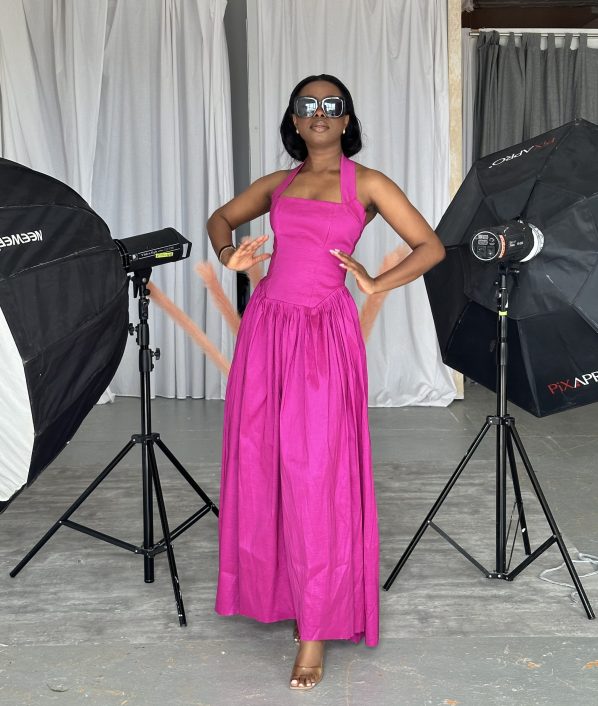 AGHO maxi dress in pink - Image 3
