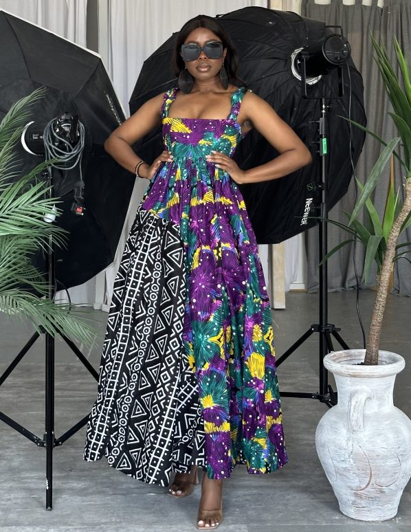 ENOFE maxi dress in Ankara