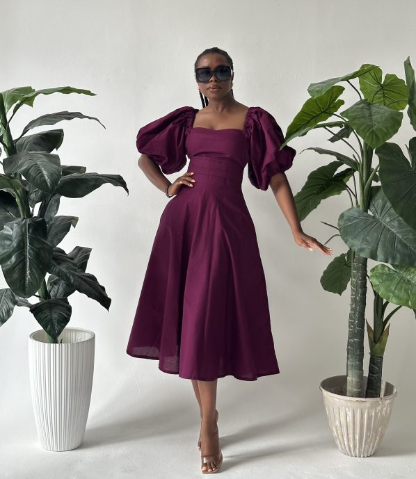 AMANZA midi in Purple