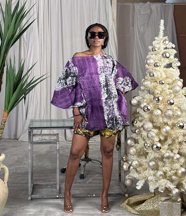 OMOROSE shorts set in Purple/Yellow (Preorder 14-20 business days)