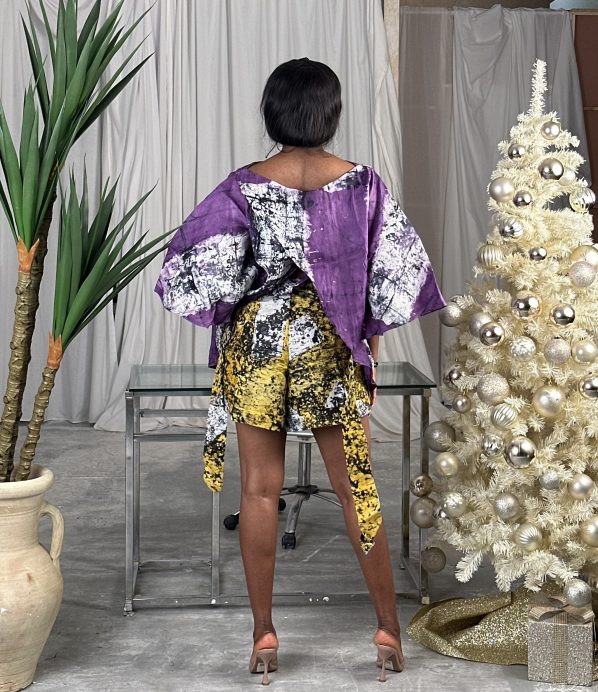 OMOROSE shorts set in Purple/Yellow (Preorder 14-20 business days) - Image 5
