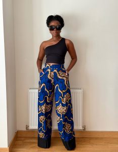 KHENA pants in Blue
