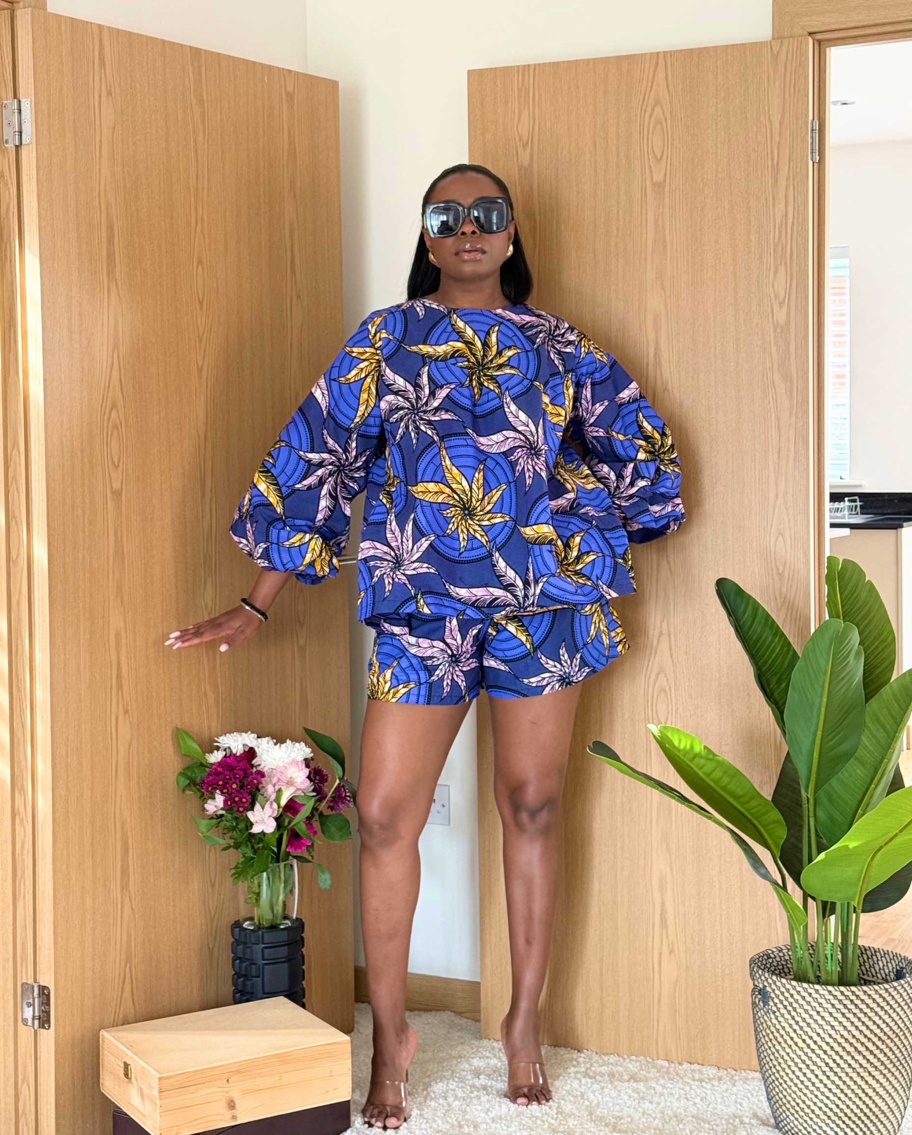 ASHON shorts set in Purple